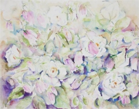 rosas blancas & eustomia