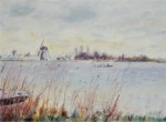 Roeiers op de Kagerplassen [40 x 30]