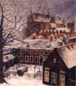 Leiden, Hooglandskerk vanaf de Burcht [40 x 50]